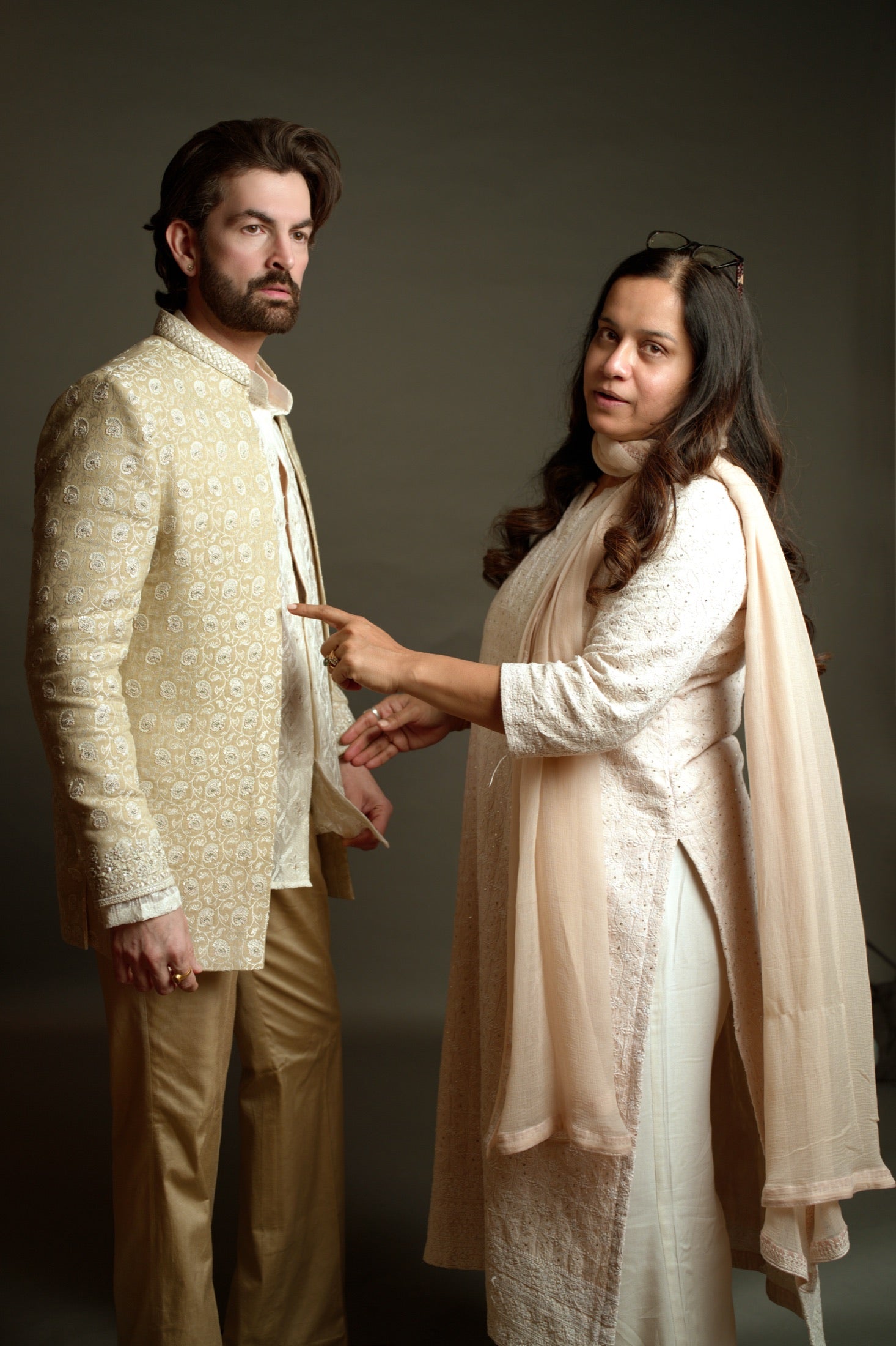 Mamatha Tulluri fitting a model