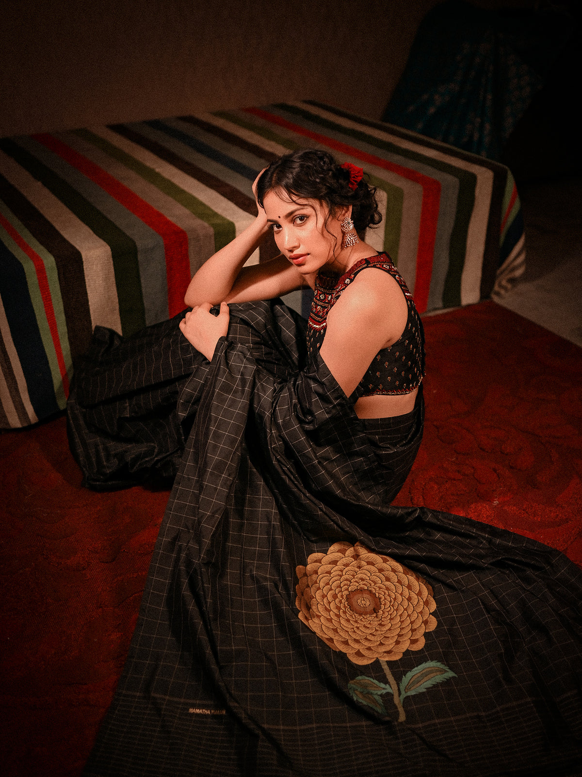 A Black Katan Silk Banarasi Saree That Redefines Glamour