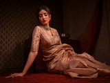 A Show Stealer on its Own: Tissue Saree with Brocade Blouse