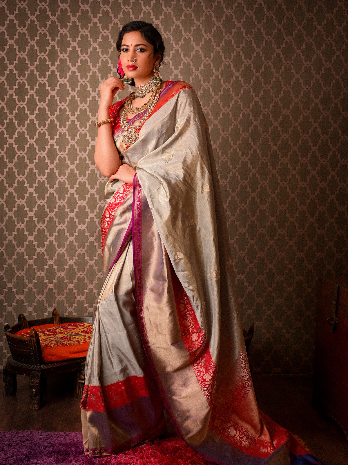 Classic Threads Weave Tradition in a Lovely Tissue Saree
