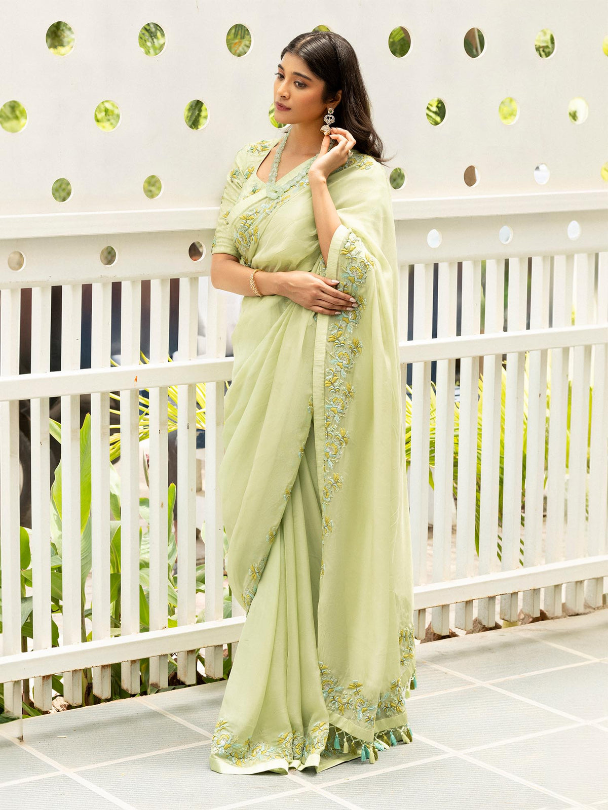 FROSTED GARDEN SAREE