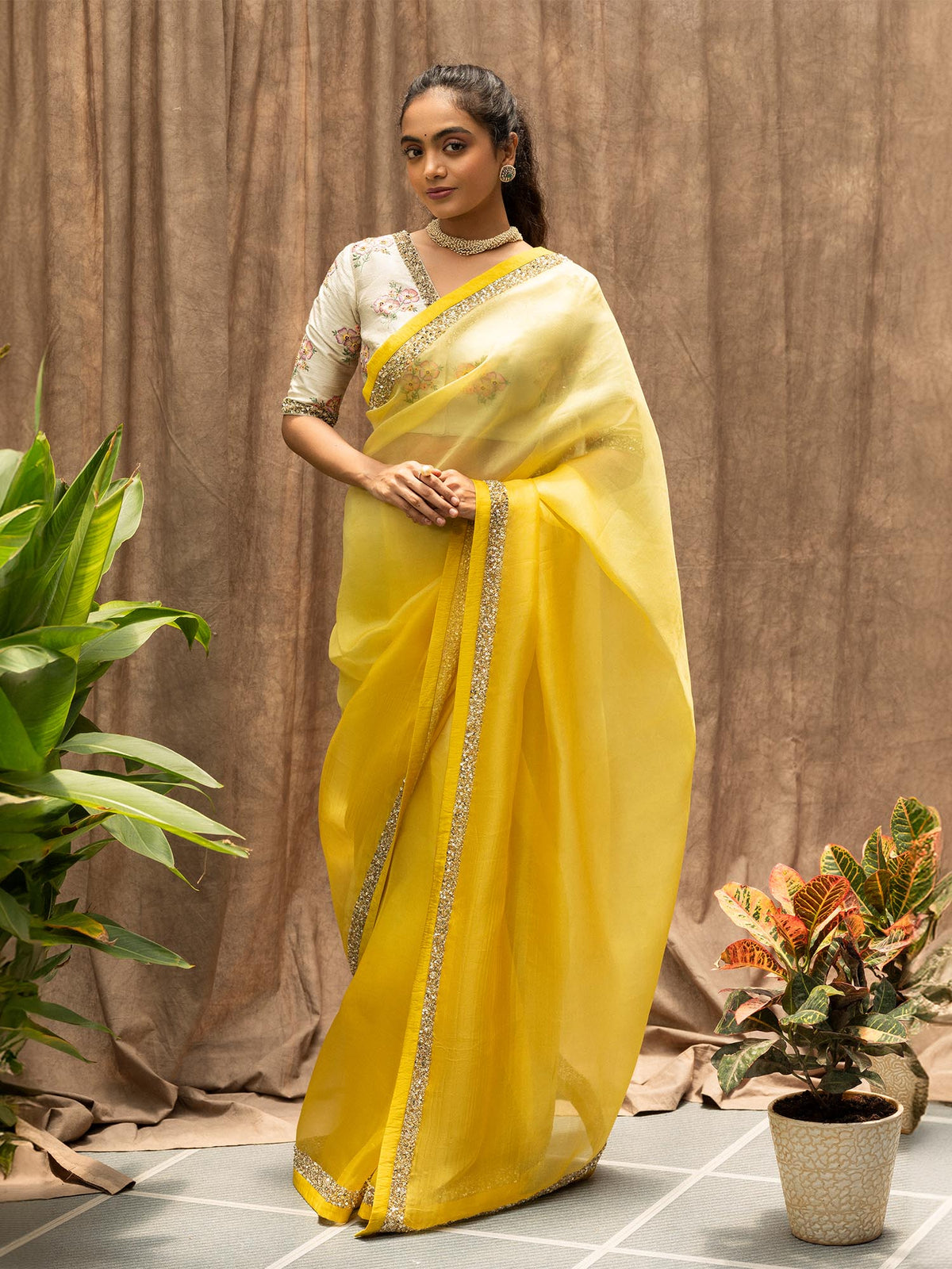 GOLDEN PETAL SAREE