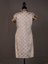 Ivory Chanderi Banarasi Kurti with Golden Panel and Sequin Work