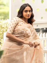 PEACH PETALS SAREE