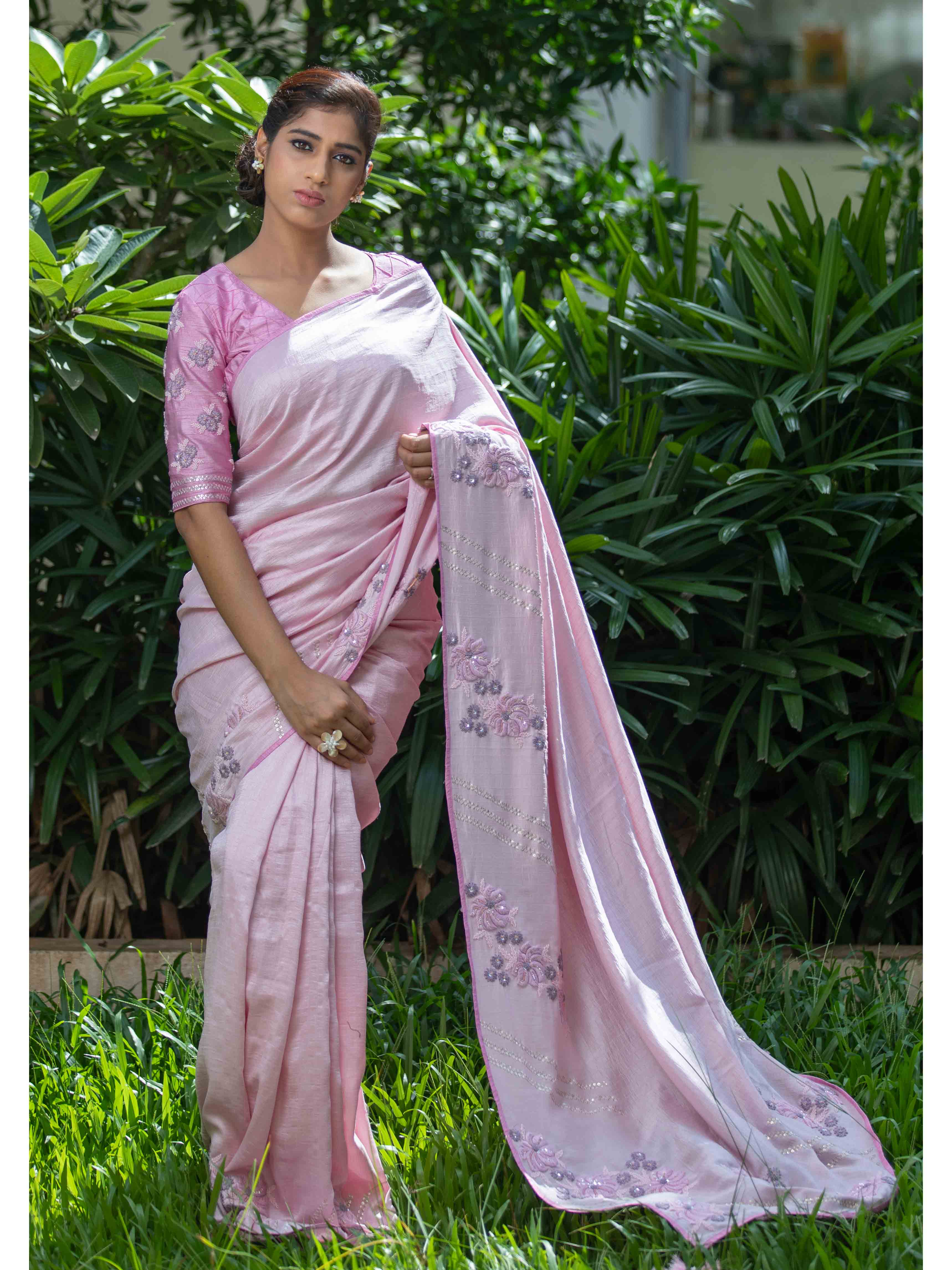 Cheniya Silk Saree With Self-Colored Blouse | Mamatha Tulluri