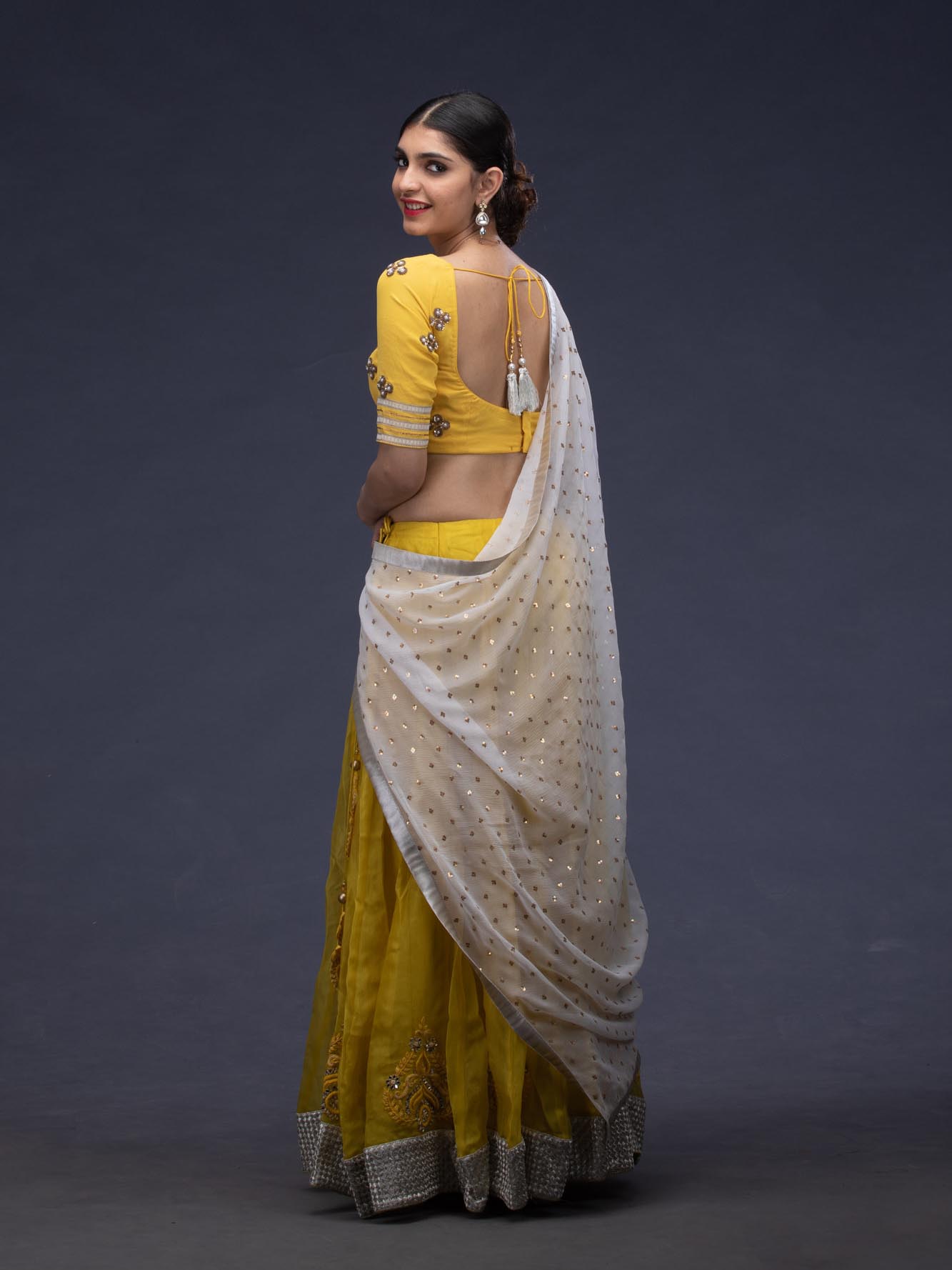 buy organza lehenga online