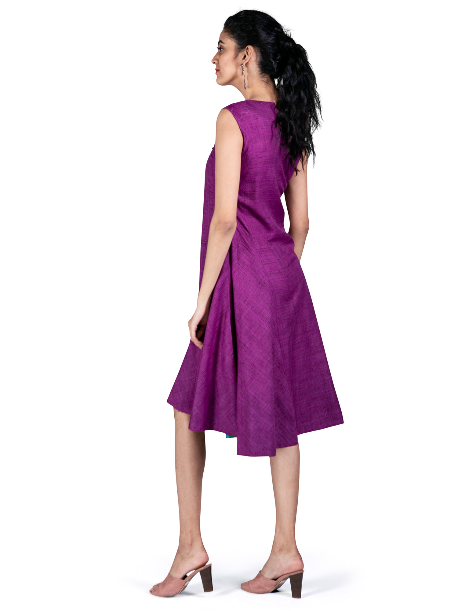 purple colour party frock