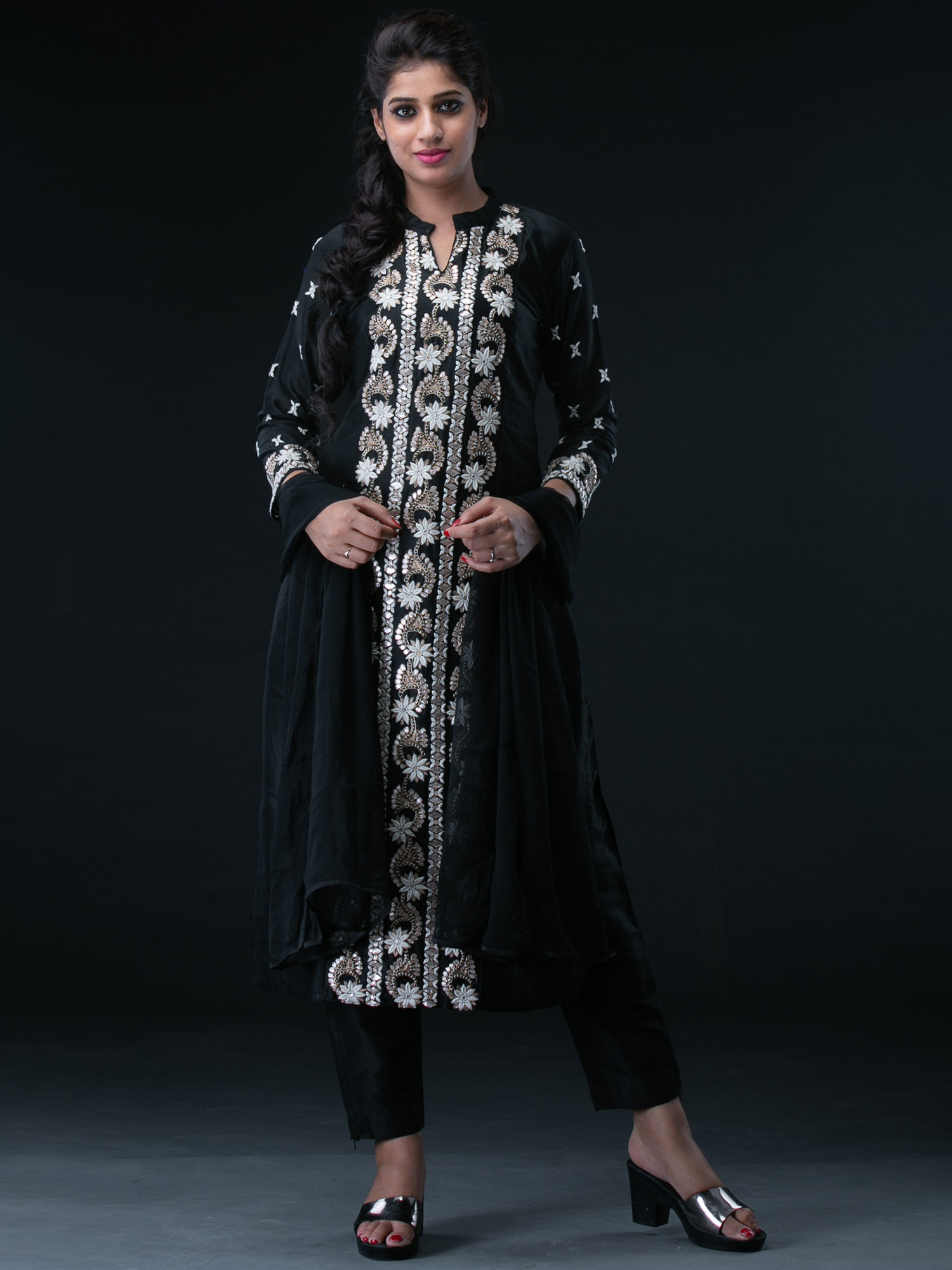 georgette frock kurti