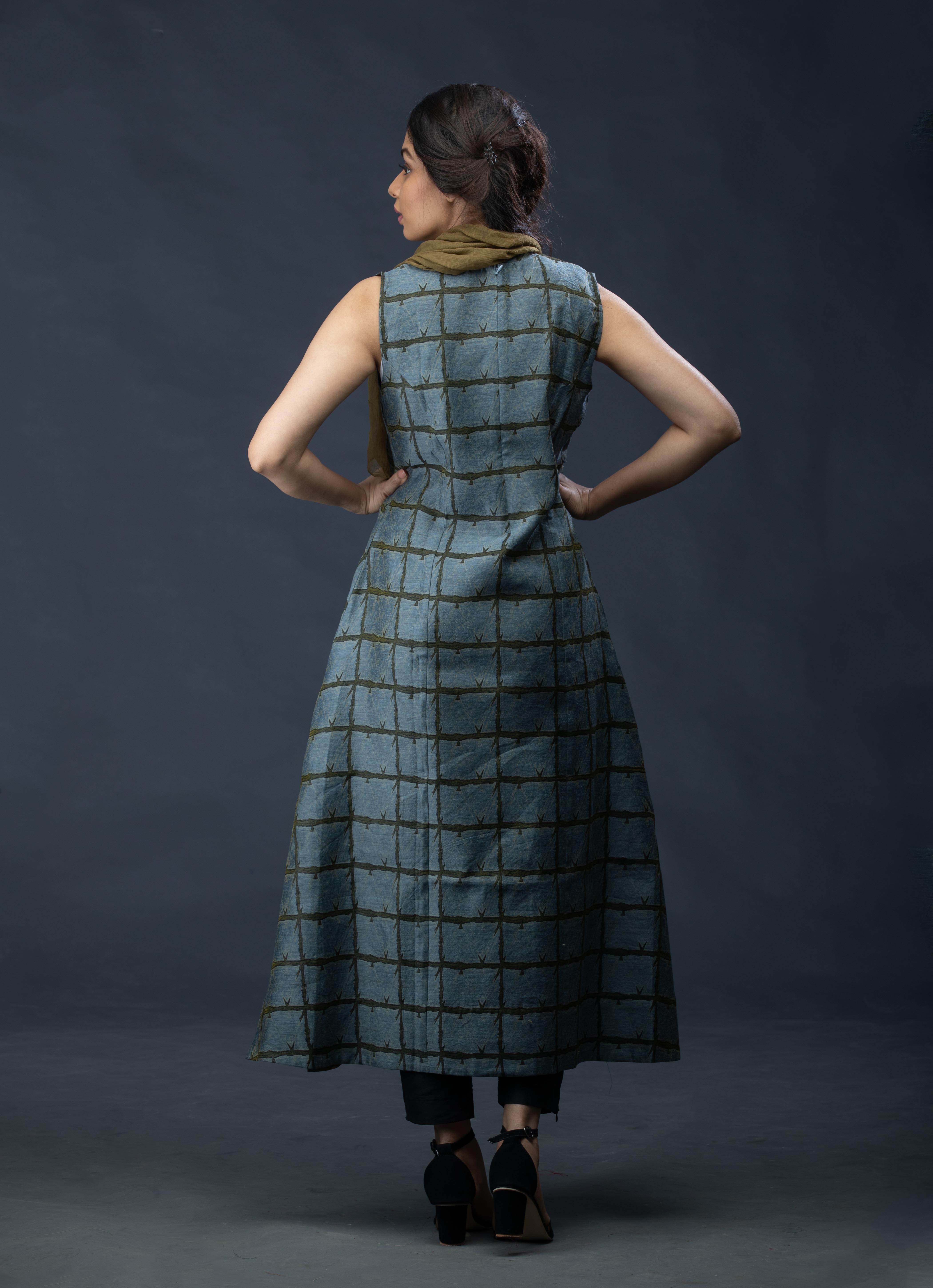 greenish blue kurti