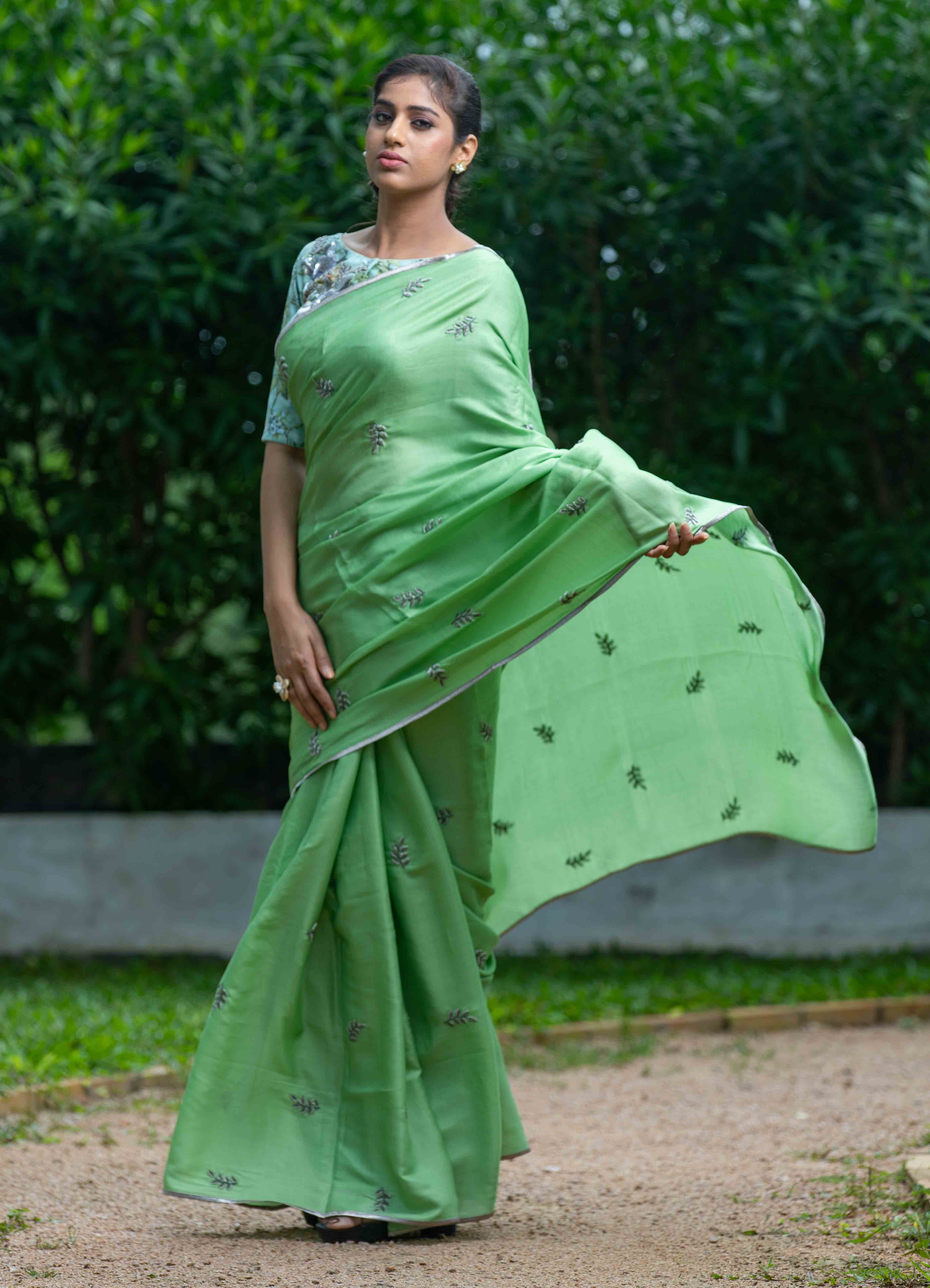matching shirt for green saree