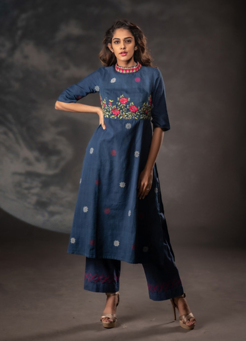 Women's Olive Botanical Kurtas Collection at Soch India